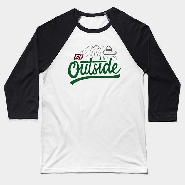 Go Outside Baseball T-Shirt by Besex